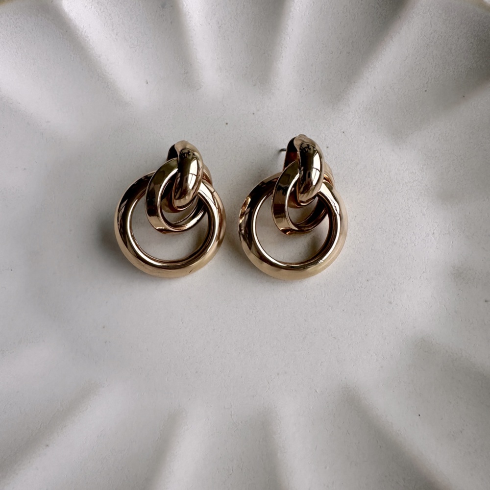 Gold statement earrings